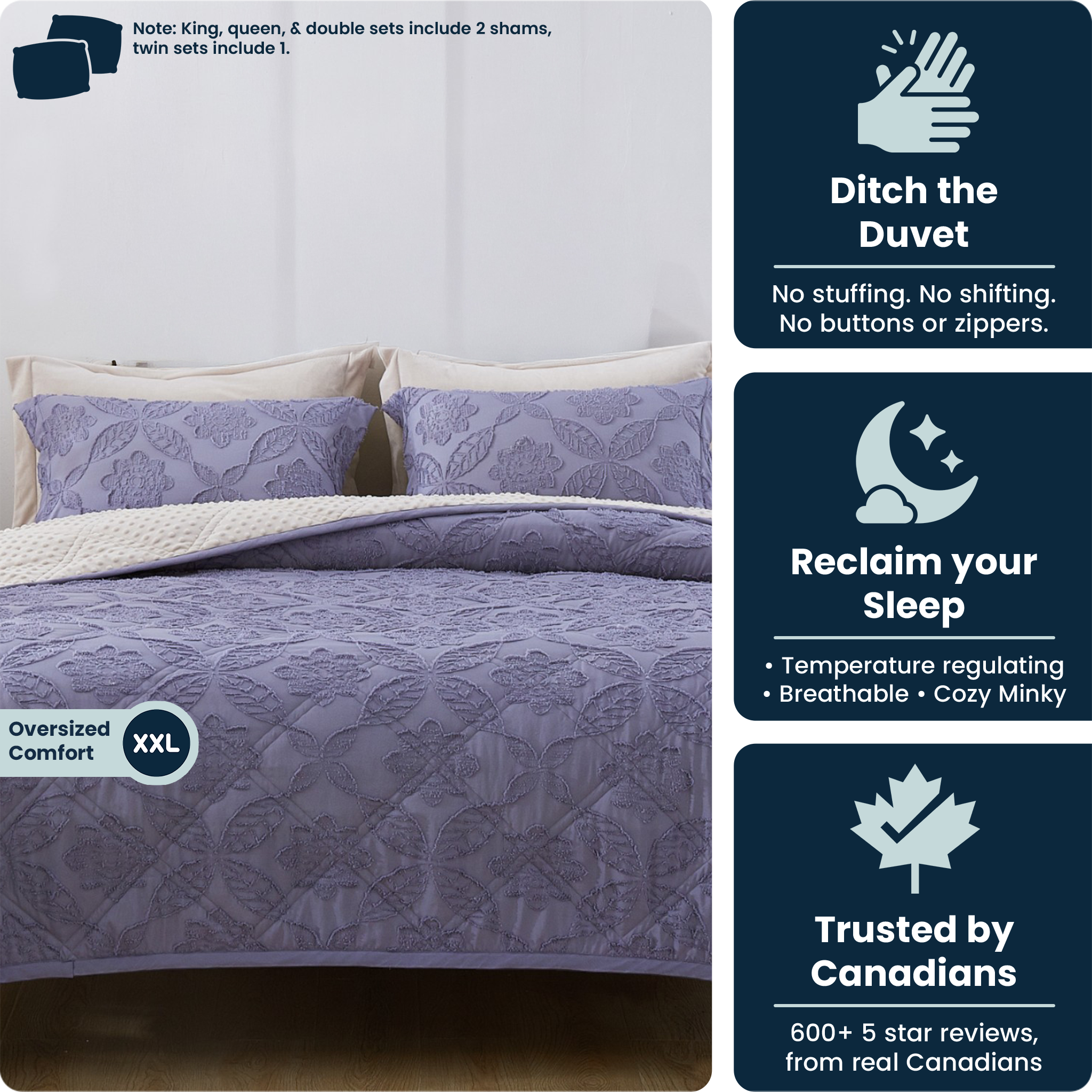 MyTickie All-season Comforter Set (Chenille Collection)