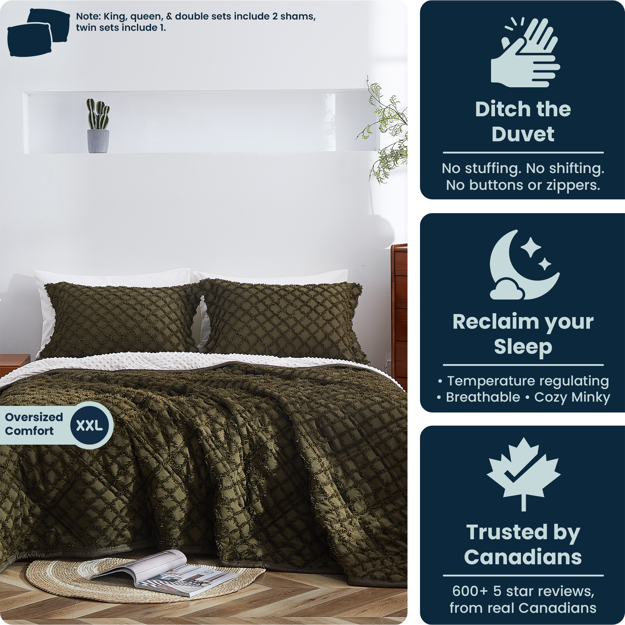 MyTickie All-season Comforter Set (Chenille Collection)