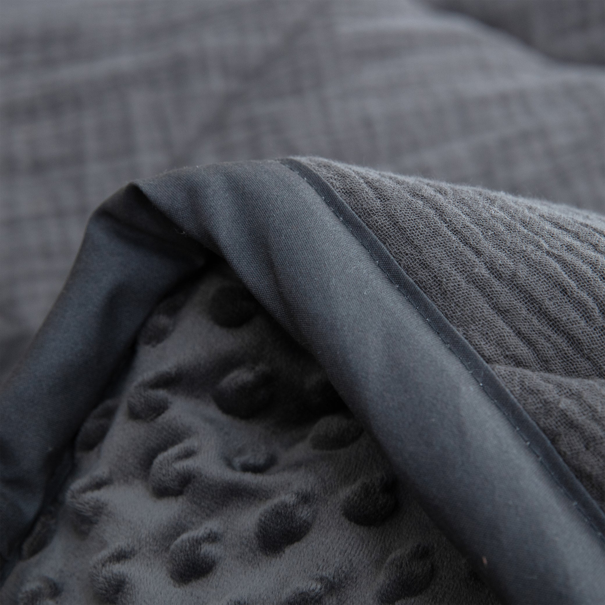 LUXE Steel Grey Baby Comforter (48x48”)