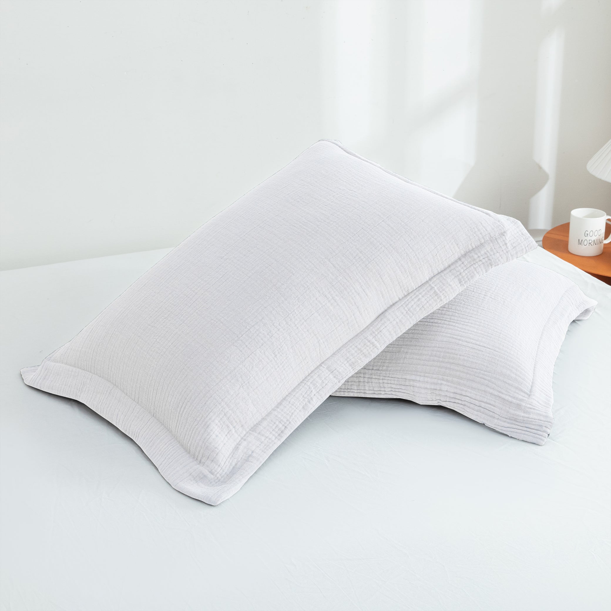 LUXE Off White Pillow Sham Set