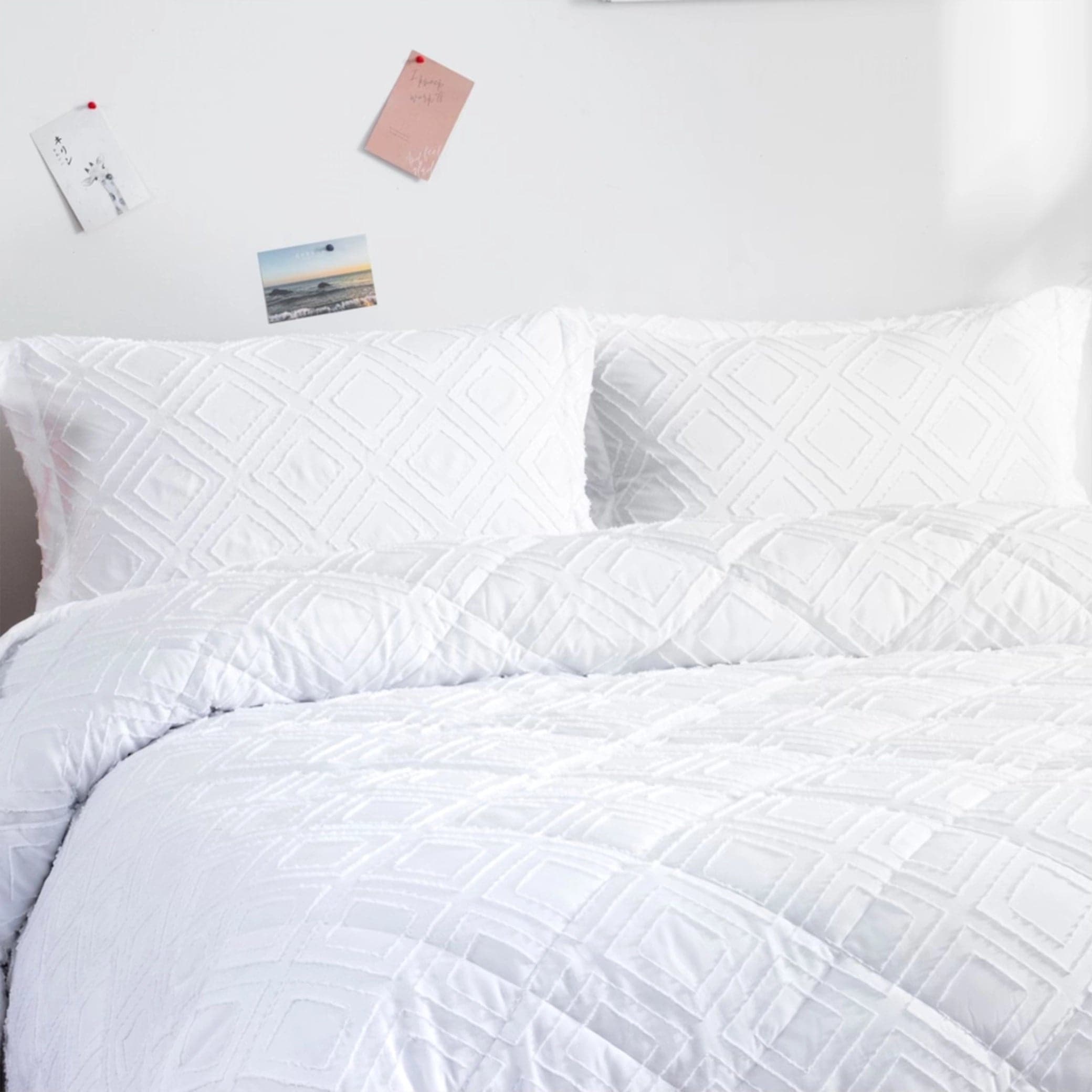 MyTickie White Mocha Pillow Sham Set