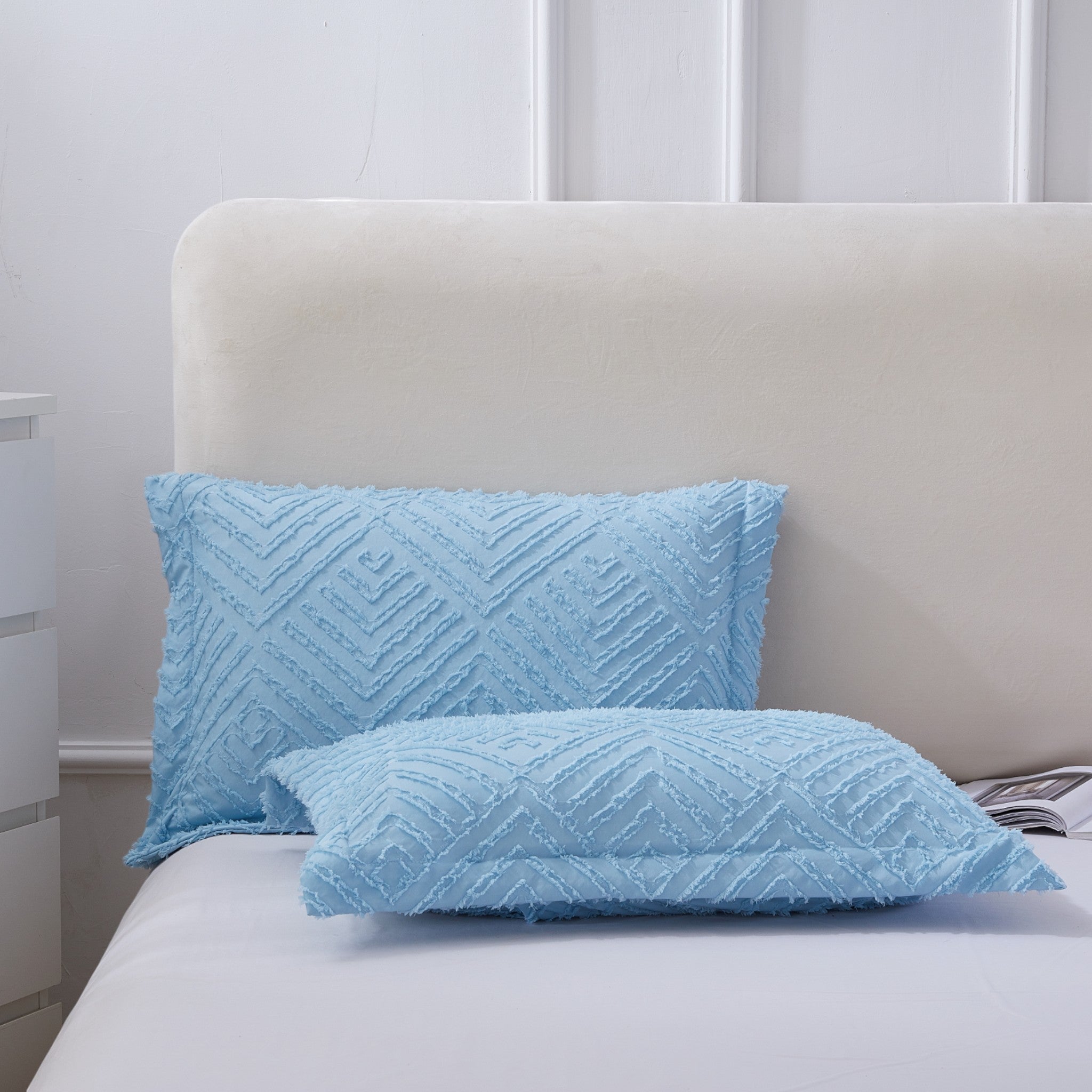 Mytickie Blue Pillow Shams (Set of 2)