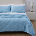 Load image into Gallery viewer, Mytickie Sky Blue & White Comforter
