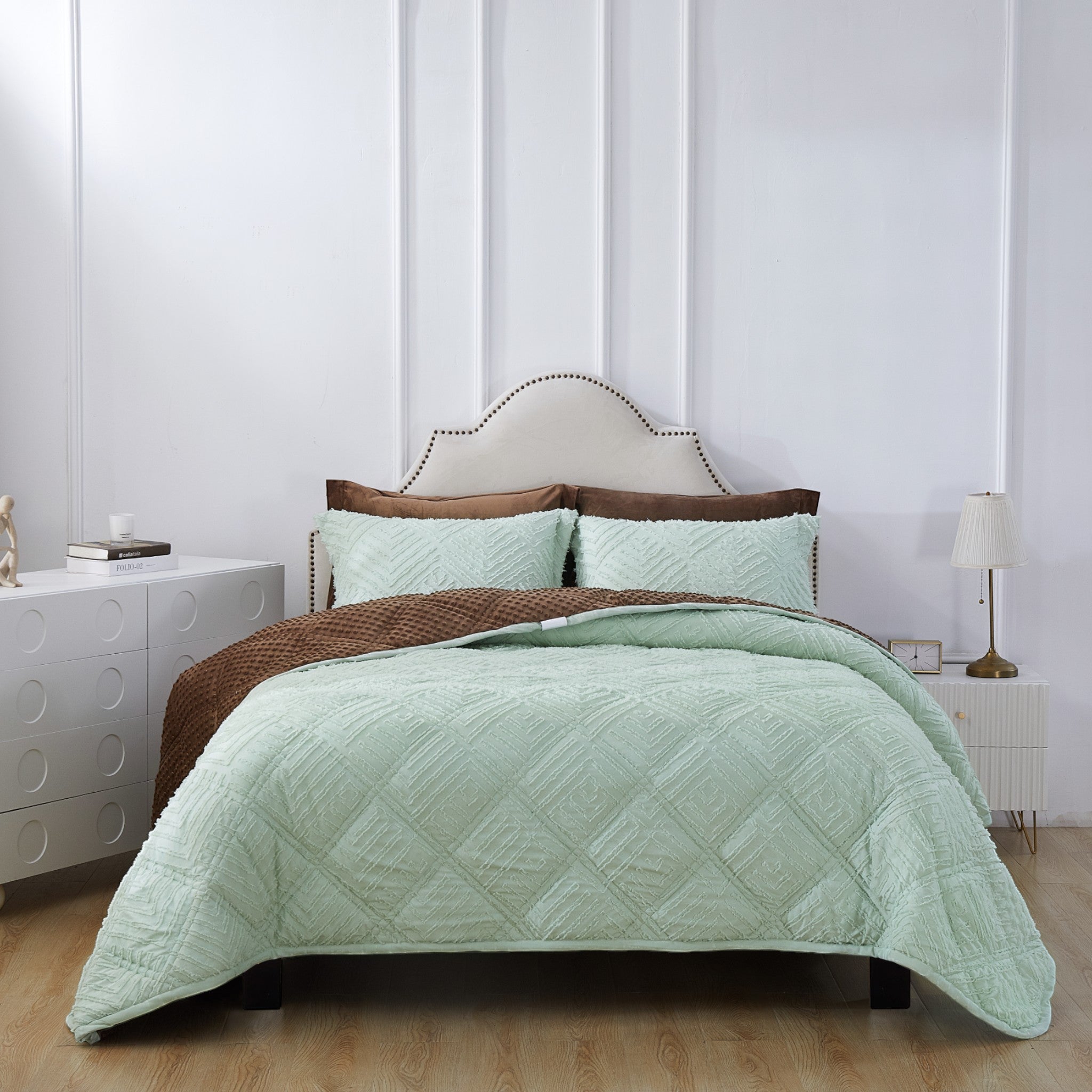 Mytickie Mint Pillow Shams (Set of 2)