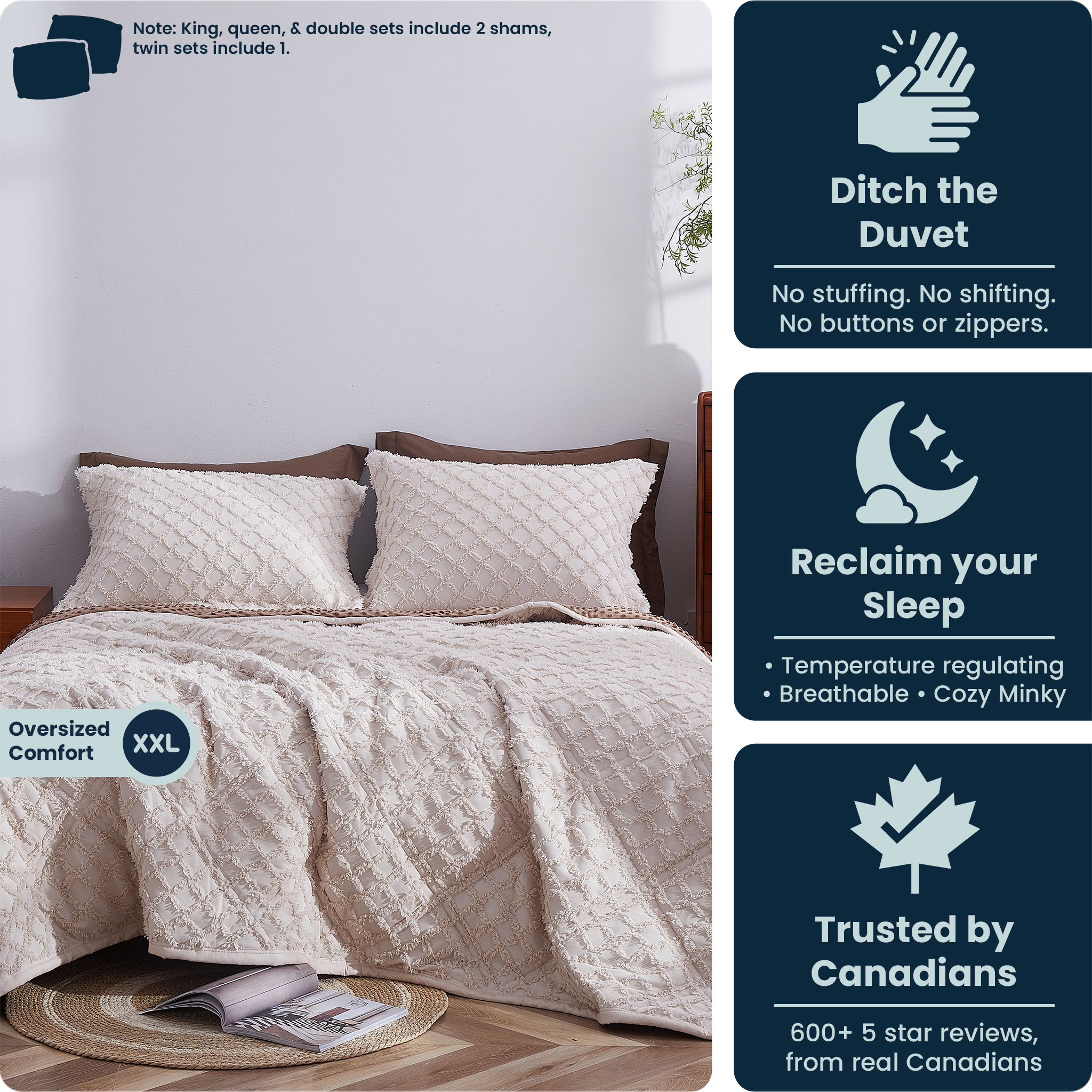 MyTickie All-season Comforter Set (Chenille Collection)