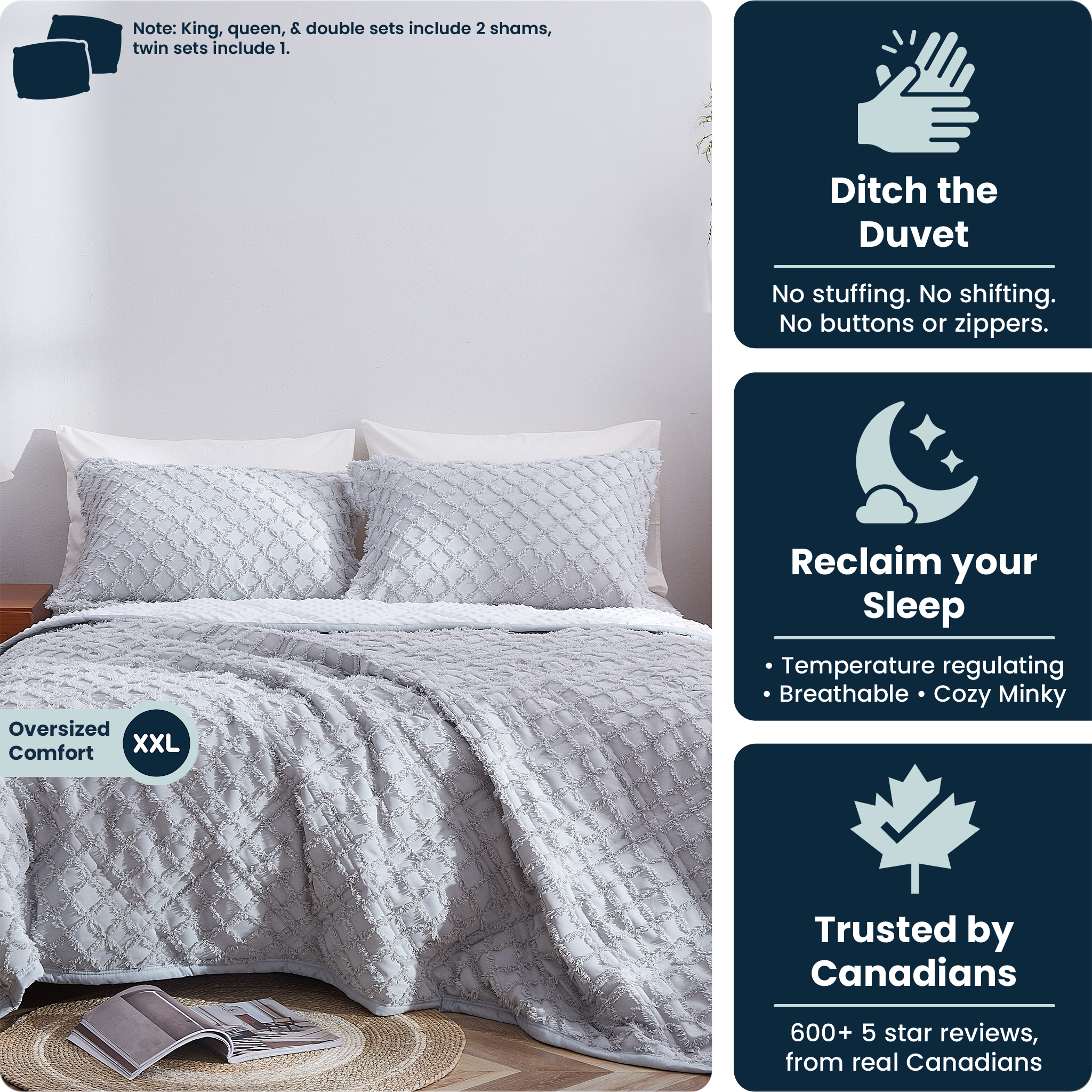 MyTickie All-season Comforter Set (Chenille Collection)
