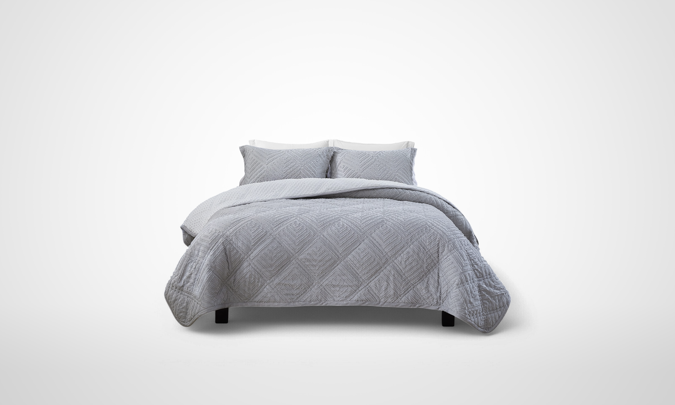 Ice Grey & White 6 Piece Bed-in-a-Bag