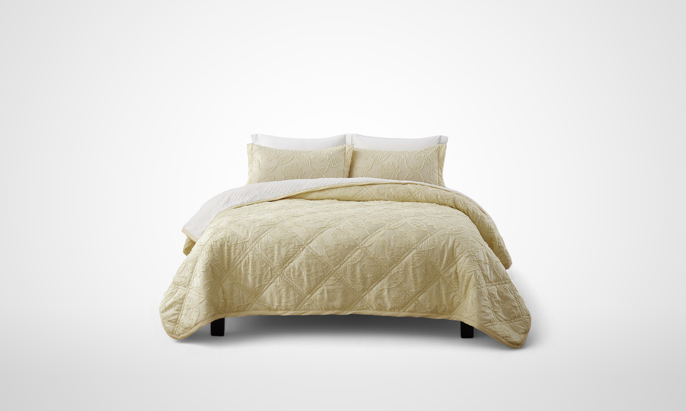 Lemon Yellow & White 6 Piece Bed-in-a-Bag