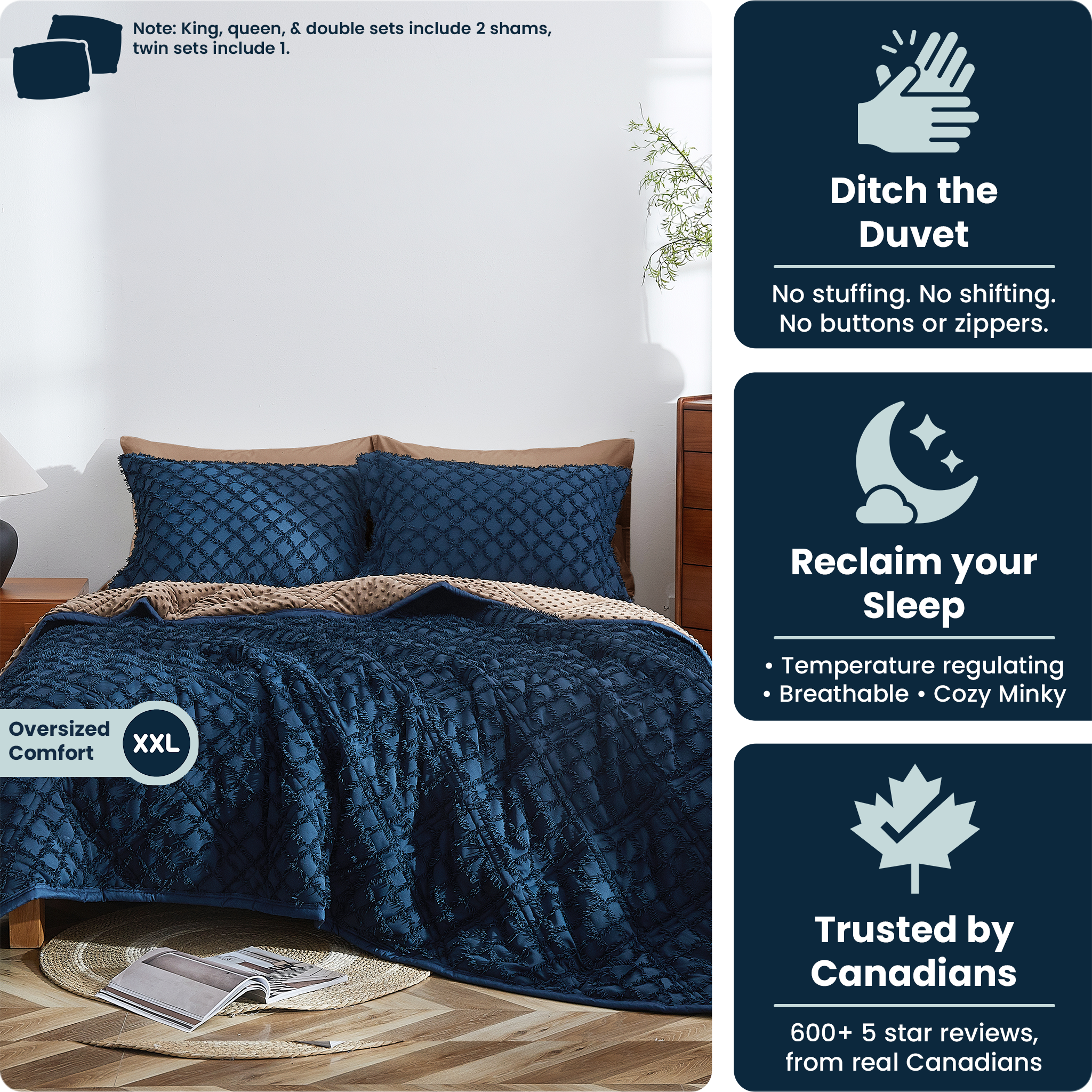 MyTickie All-season Comforter Set (Chenille Collection)