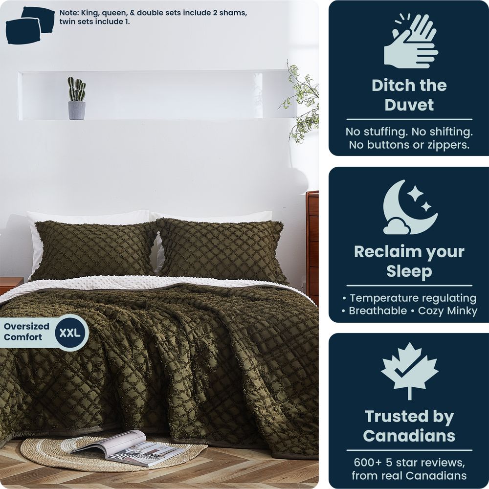 MyTickie All-season Comforter Set (Chenille Collection)