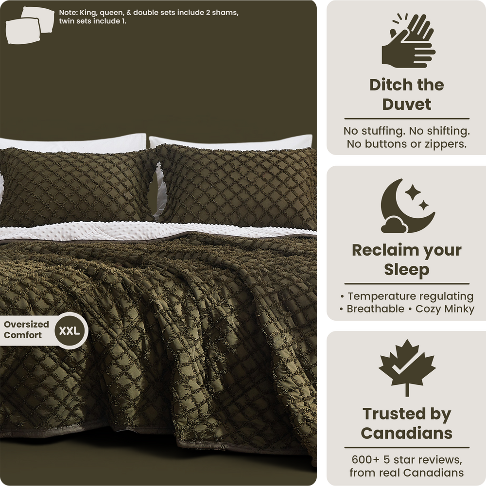 MyTickie All-season Comforter Set (Chenille Collection)