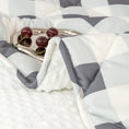 Load image into Gallery viewer, Tickie Check Me Out Grey Comforter
