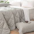Load image into Gallery viewer, My Tickie Quilted Grey Comforter
