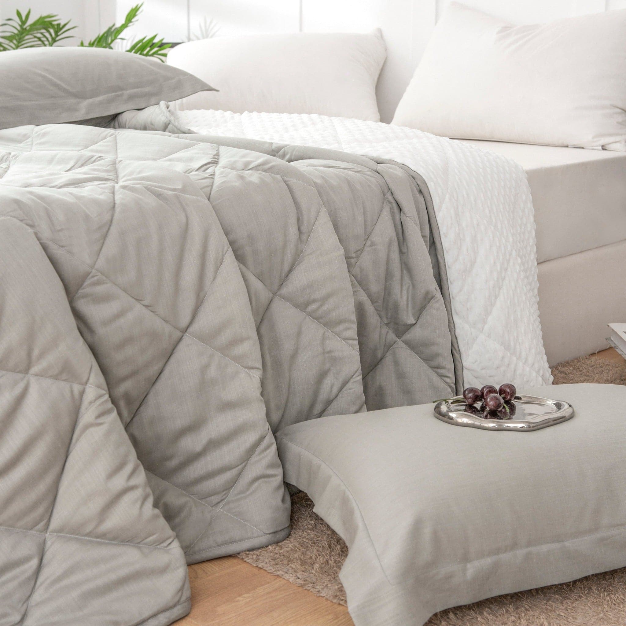 My Tickie Quilted Grey Comforter