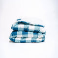 Load image into Gallery viewer, Check Me Out Blue Baby Blanket
