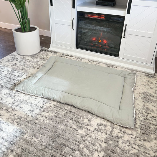 Quilted Grey Pet Bed Comforter